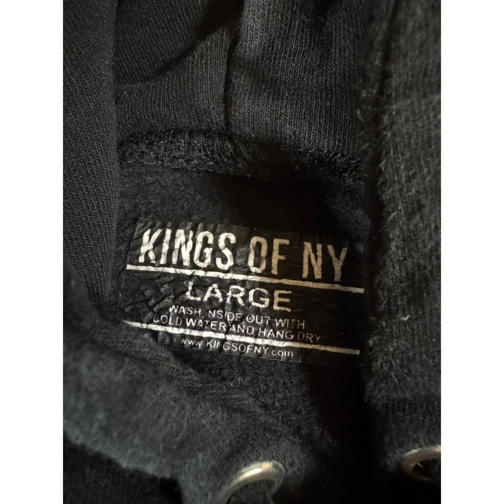 Kings Of NY Mens Drizzy Toronto Graphic Hoodie Large Black Streetwear Sweatshirt